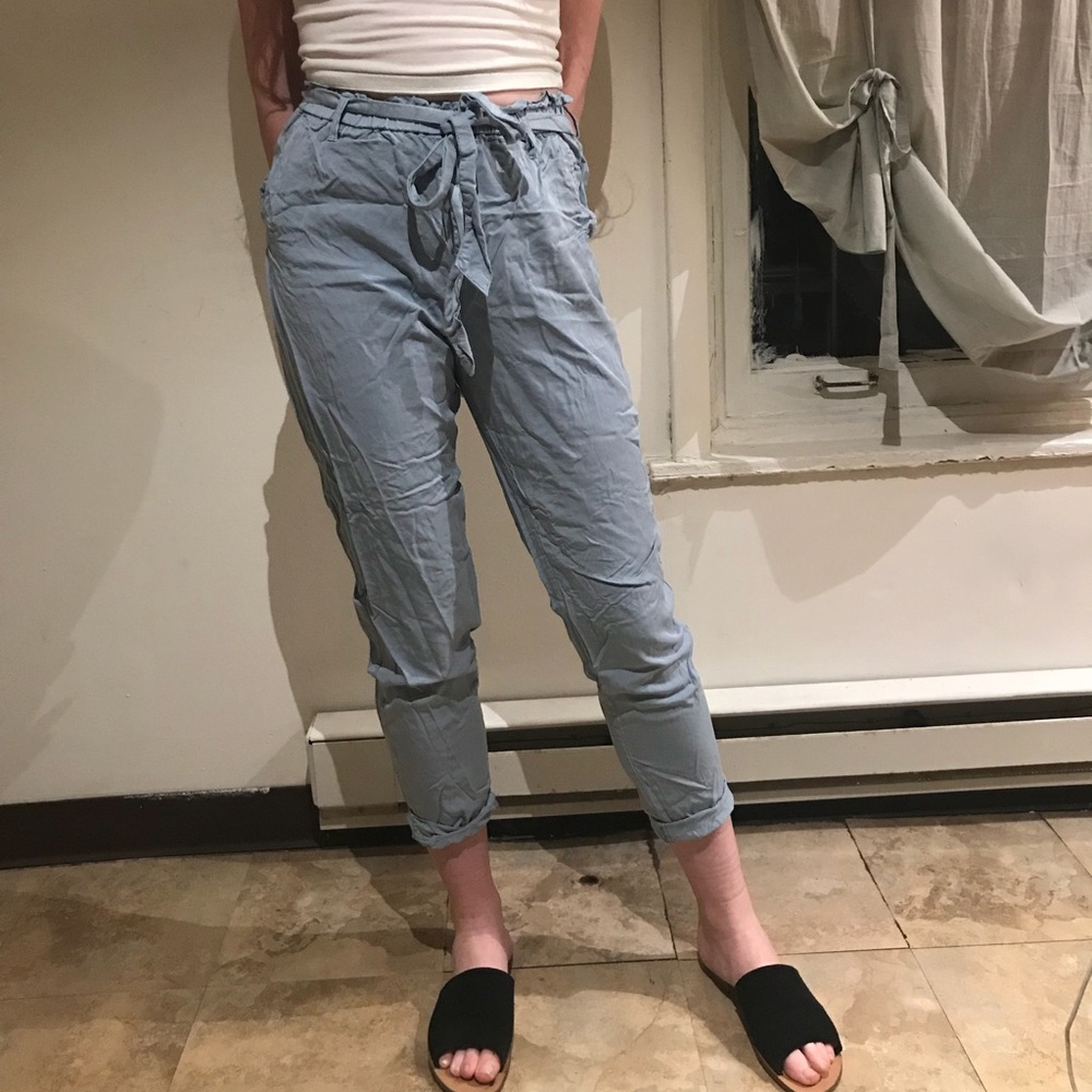 High waisted linen pants